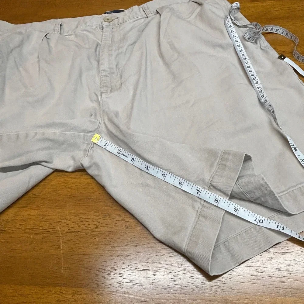 Polo Ralph Lauren Tyler Short Mens 38 Khaki Tan Pleated Chino Cotton 9in Inseam
